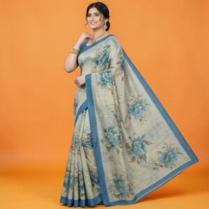Bloom Metallic Silk Saree