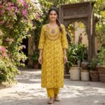 Mustard Bloom Printed One-Piece Kurta