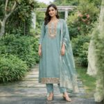 Sage Green Embroidery Kurta Set