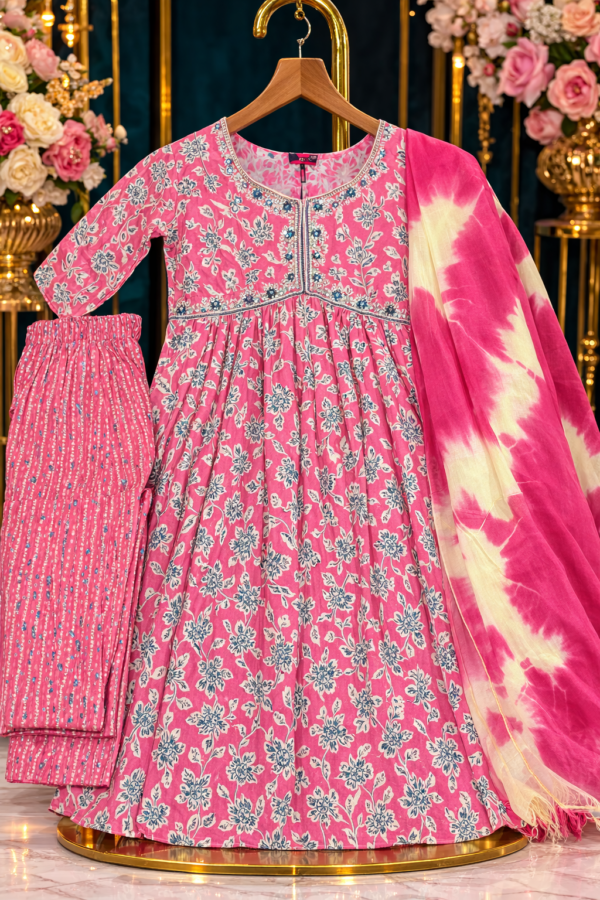 Rose Bloom Printed Kurta Set