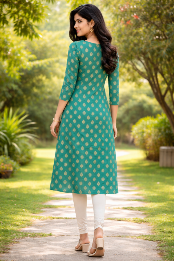 Emerald Charm Printed One-Piece Kurta