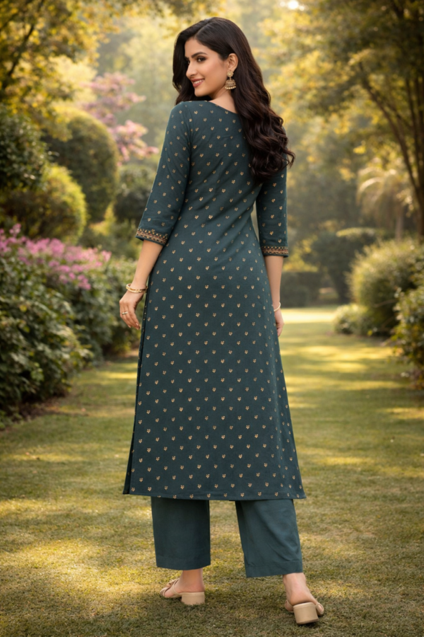 Forest Elegance Embroidery One-Piece Kurta