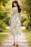 Ivory Garden Printed One-Piece Kurta