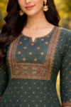 Forest Elegance Embroidery One-Piece Kurta