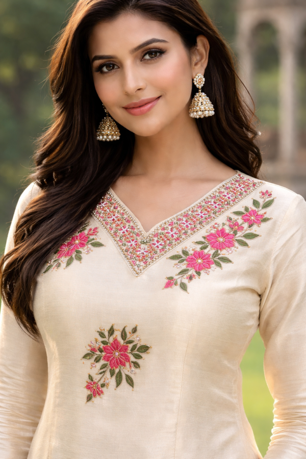 Maroon Mist Embroidery Kurta Set