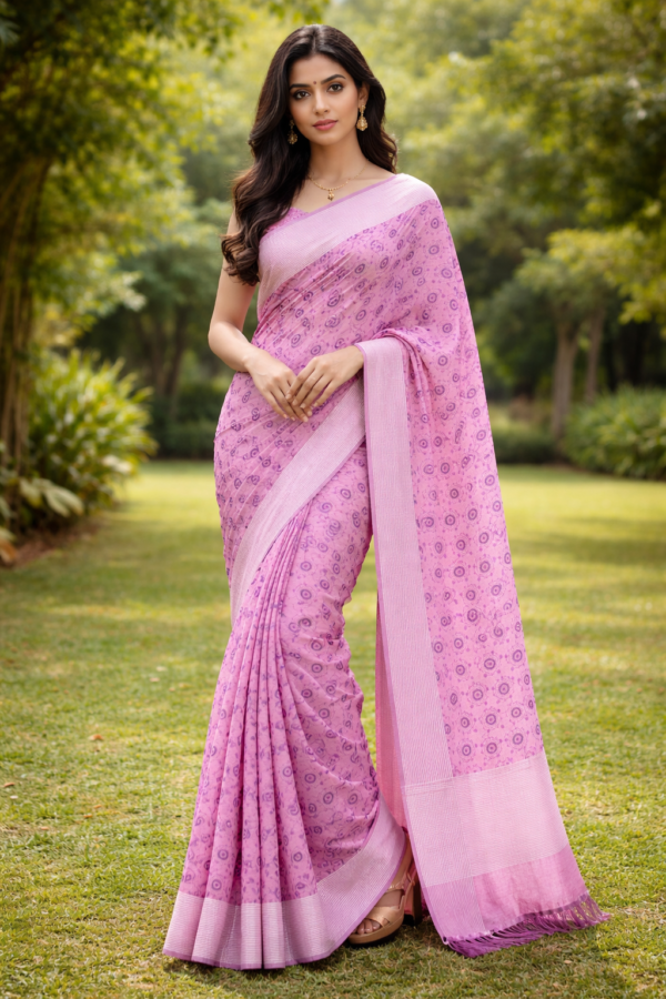 Lenin Air cotton Dark pink with fancy border