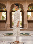 Ivory Minimal Printed Straight Kurta