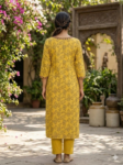 Mustard Bloom Printed One-Piece Kurta