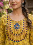 Mustard Bloom Printed One-Piece Kurta