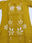 Mustard Floral Embroidery Kurta Set