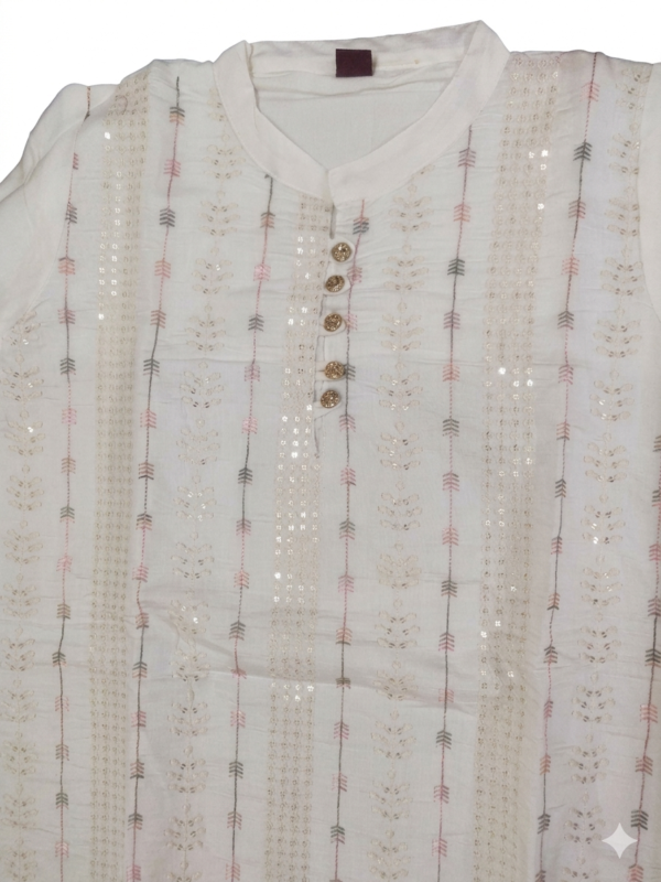 White Embroidery Kurta Set