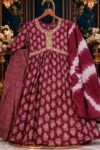 Royal Wine Printed Kurta Set