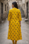 Mustard Yellow Ajrakh Print A-Line Kurta