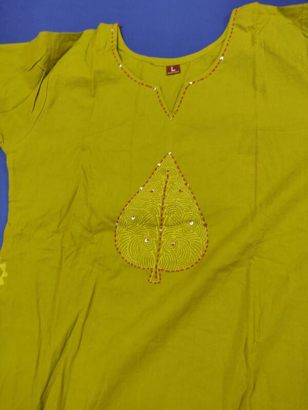 Mehendi Green Embroidery Anarkali Kurti